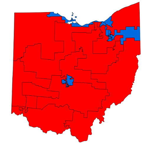 Ohio's gerrymandered congressional map, enacted in 2011, which inordinately favors Republicans.